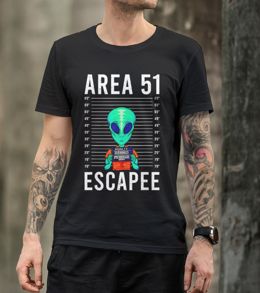 Area 51 Escapee Alien Mugshot Nevada P.D T-Shirt