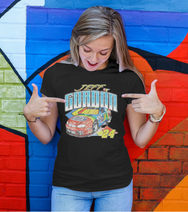 Jeff Gordon NASCAR DuPont Chevrolet 24 Racing Car T-Shirt