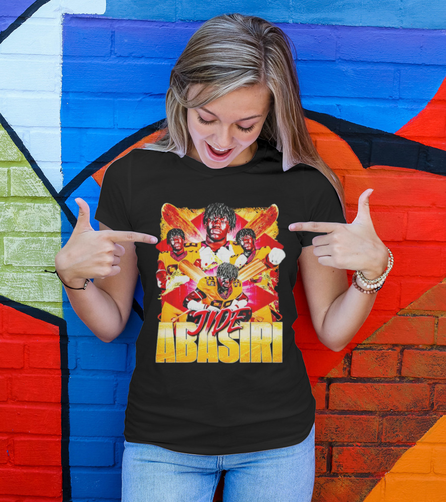 Jide Abasiri Minnesota Golden Gophers Vintage Football Collage T-Shirt