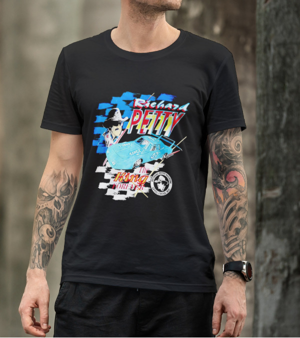 Richard Petty 43 The King Forever NASCAR Racing Legend Level Cross NC T-Shirt