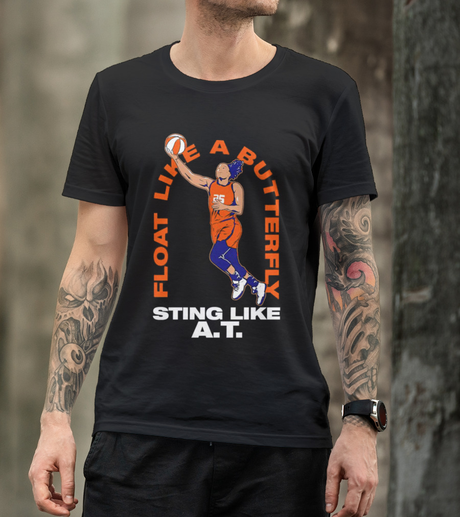 Alyssa Thomas Float Like A Butterfly Sting Like A.T. Connecticut Sun Basketball Player T-Shirt