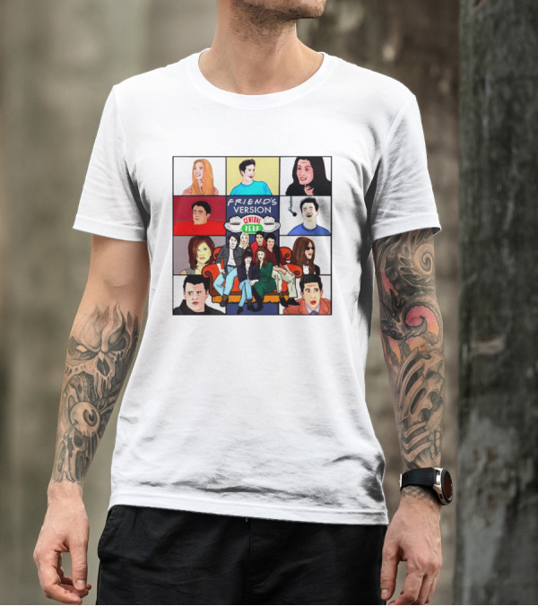 FRIEND'S Version Central Perk Iconic Characters Collage T-Shirt