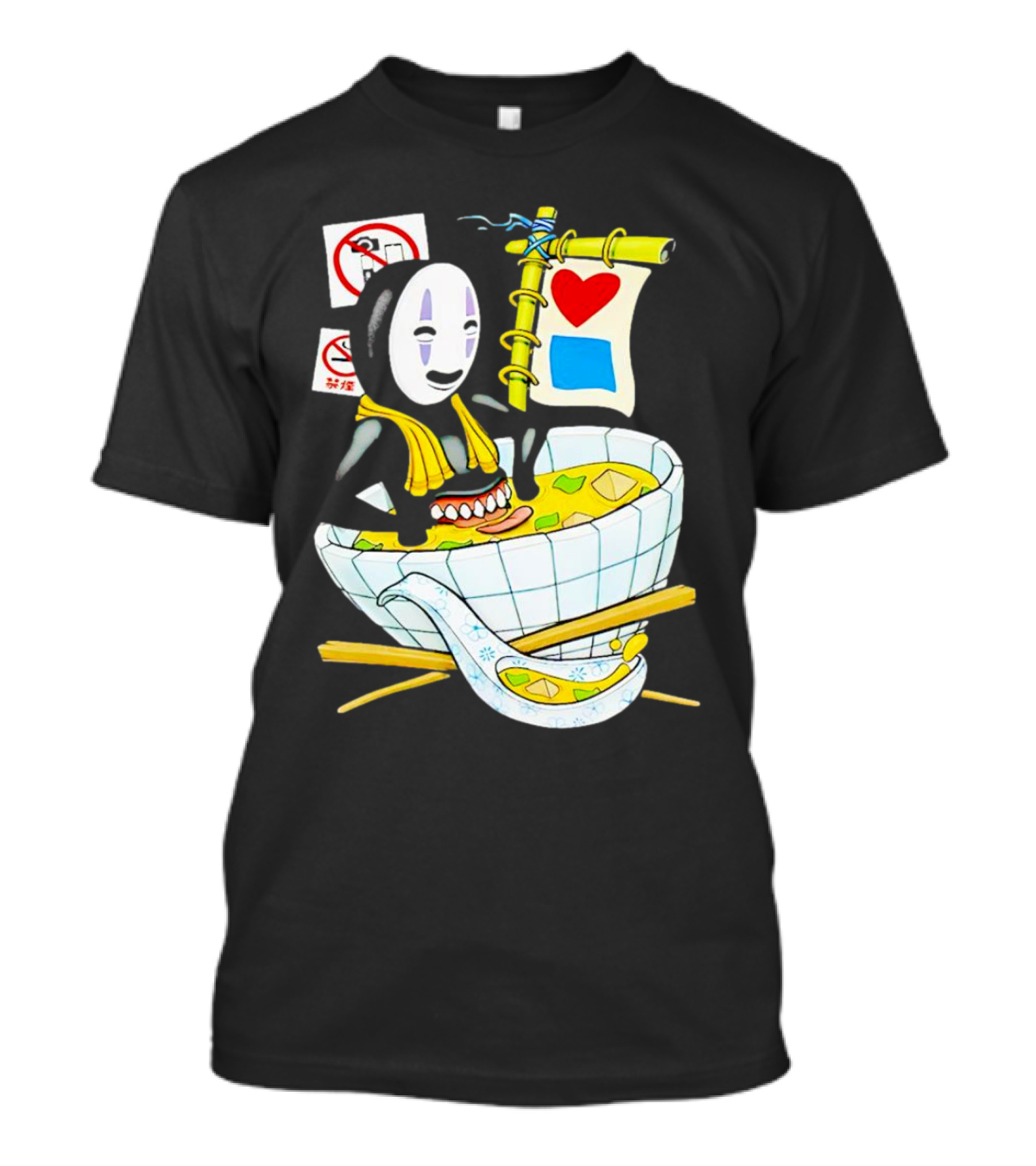 Bluetile Miso Bath No-Face Spirited Away T-Shirt