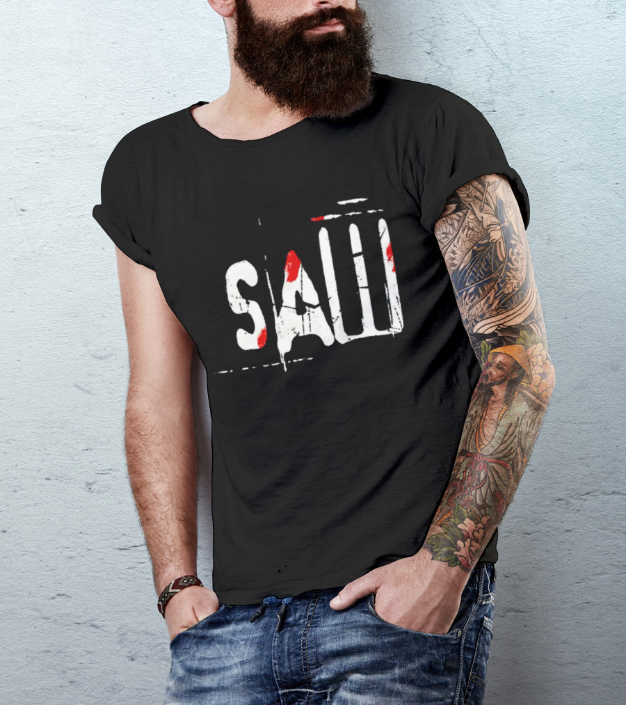 Saw Horror Bloody Lettering T-Shirt