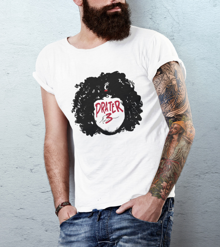 Prater 3 Hair Silhouette Cincinnati Bearcats Football T-Shirt