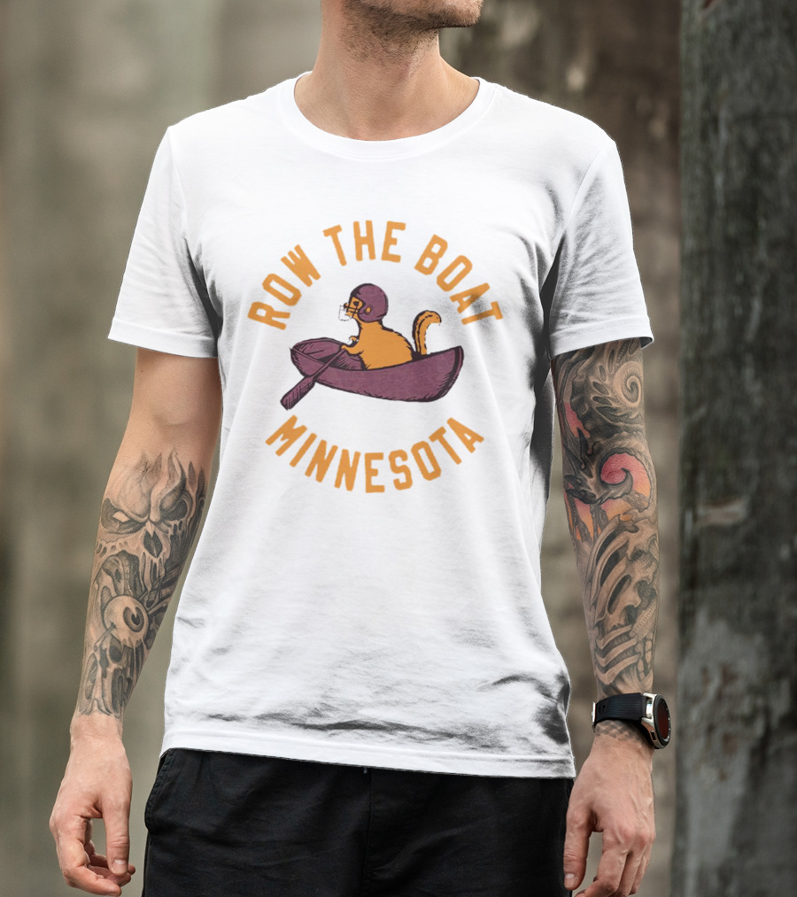 Row The Boat Minnesota Gopher In A Canoe T-Shirt
