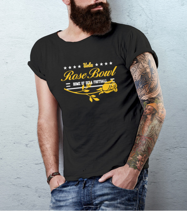 UCLA Rose Bowl Home Of UCLA Football With Rose And Stars T-Shirt