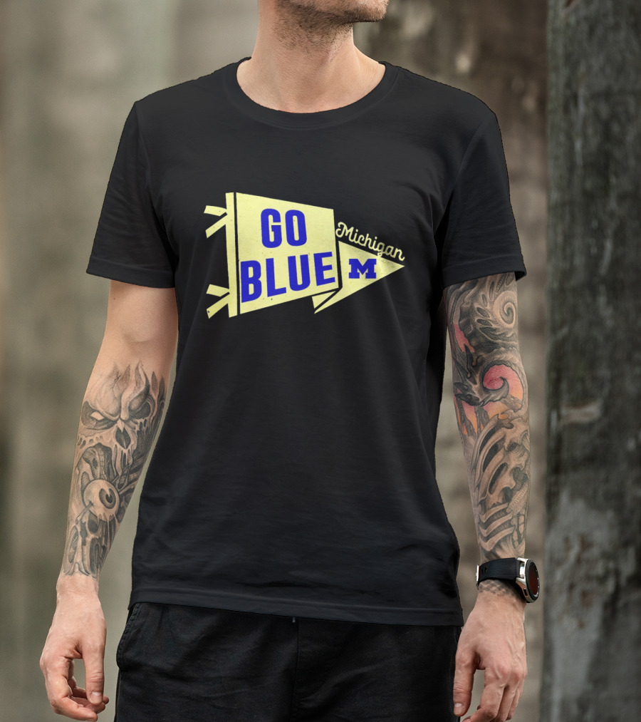 Go Blue Michigan M Pennant T-Shirt
