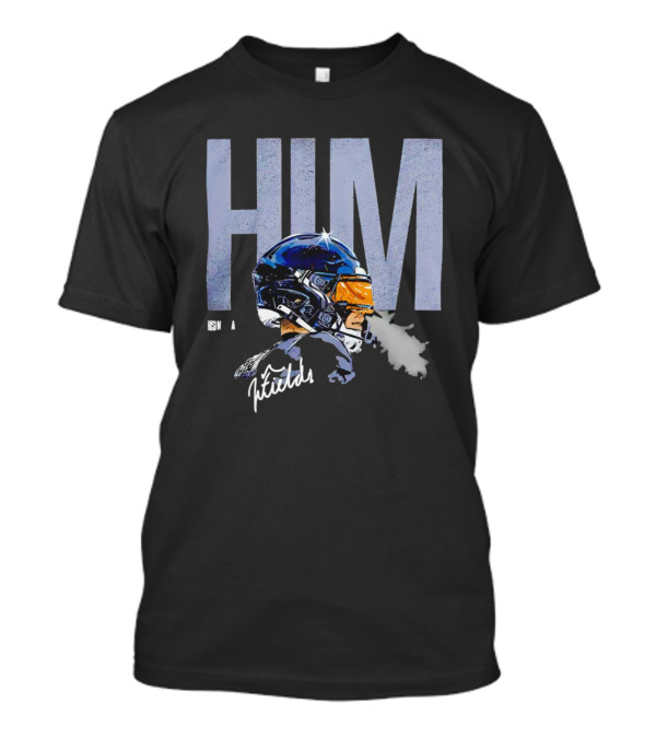 HIM Justin Fields Chicago Football Player Signature T-Shirt