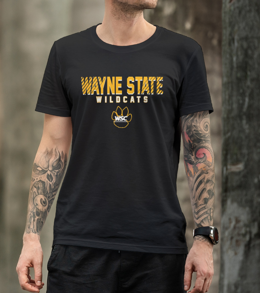 Wayne State Wildcats WSC Paw Prints T-Shirt