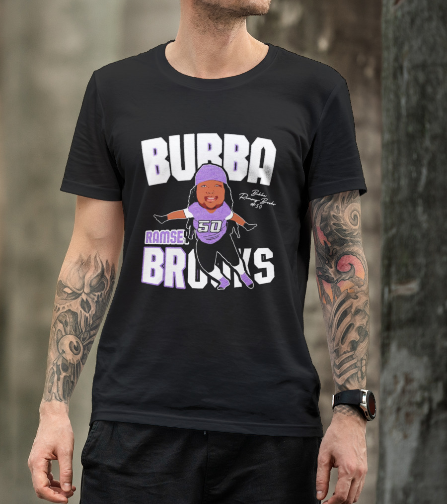Bubba Ramsey-Brooks #50 TCU Horned Frogs Football Character T-Shirt