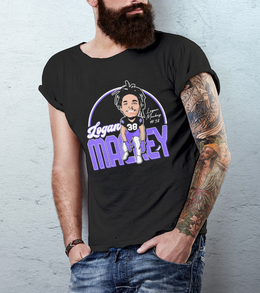 Logan Mackey 38 Weber State Wildcats Football Signature T-Shirt