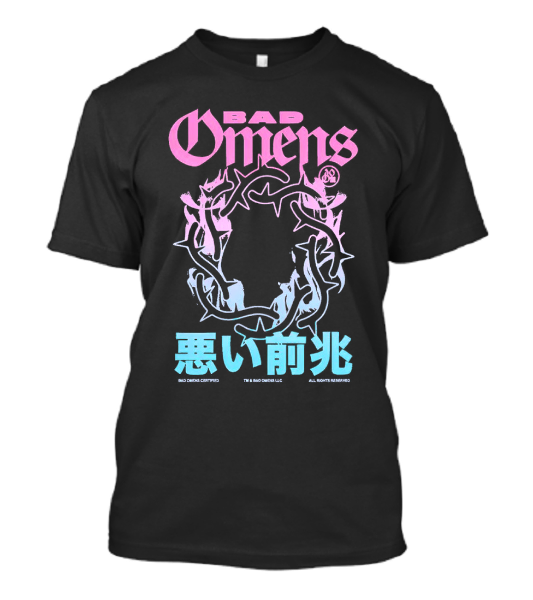 Bad Omens Thorn Crown 悪い前兆 T-Shirt