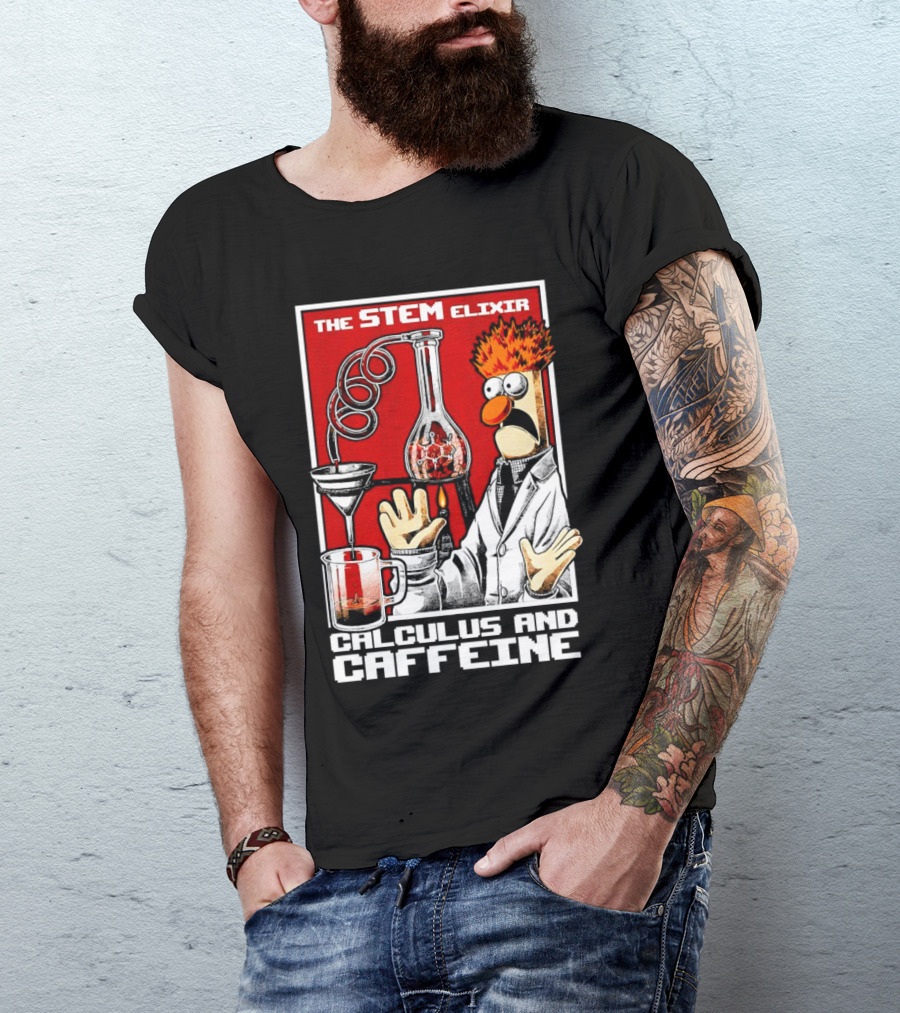 The STEM Elixir Calculus And Caffeine Beaker Character T-Shirt