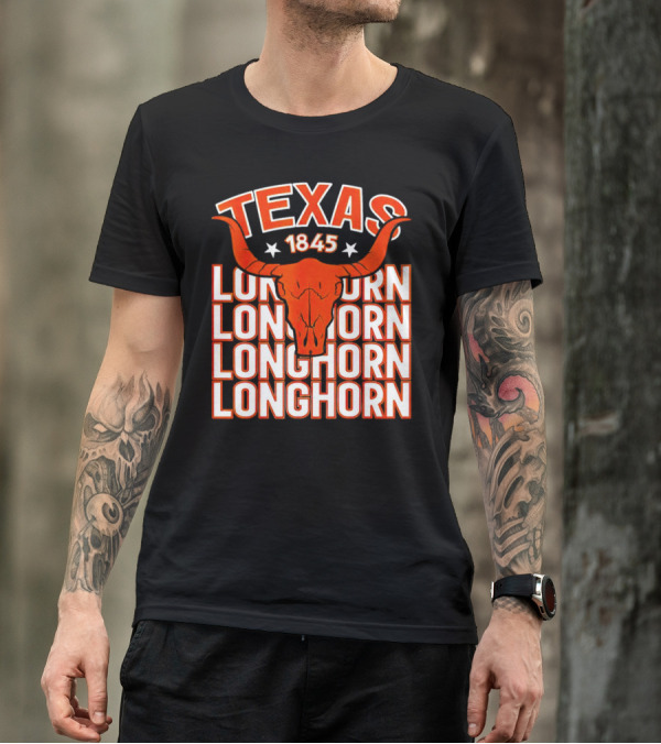 Texas Longhorn 1845 Horns Star T-Shirt