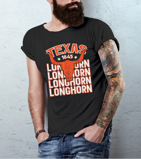 Texas Longhorn 1845 Horns Star T-Shirt