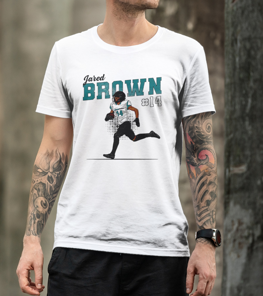 Jared Brown Coastal Carolina Football #14 Caricature T-Shirt
