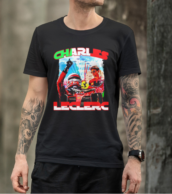 Charles Leclerc Ferrari Formula 1 Racing Champion T-Shirt