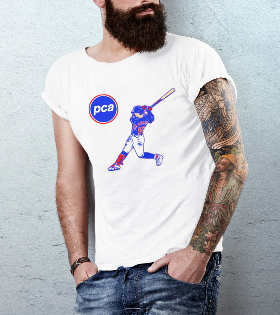 PCA Pete Crow-Armstrong Chicago Cubs Baseball Player Swinging Bat T-Shirt