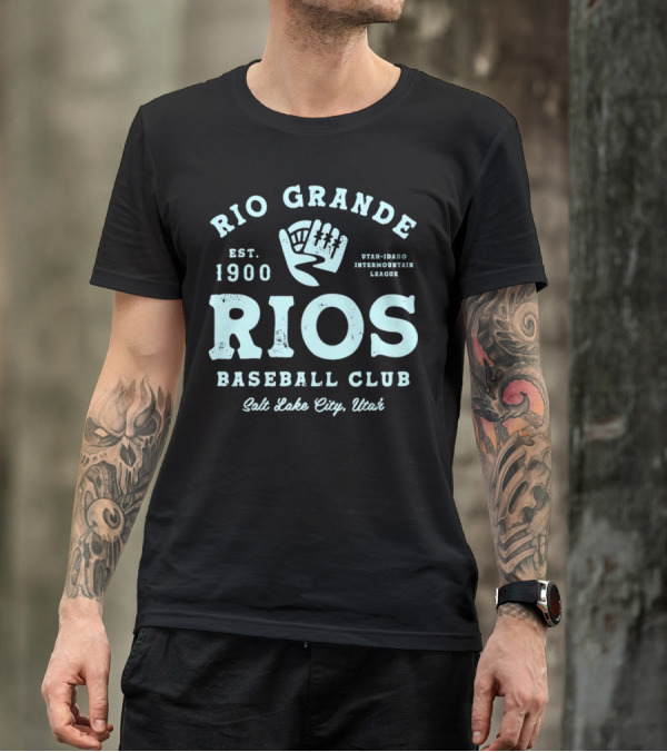Rio Grande Rios Baseball Club Est. 1900 Utah-Idaho Intermountain League Salt Lake City Utah T-Shirt