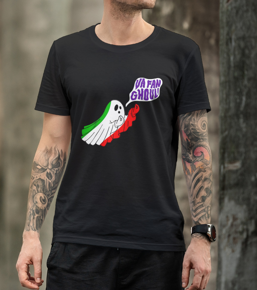 Va Fan Ghoul Ghost With Italian Flag Colors Halloween T-Shirt