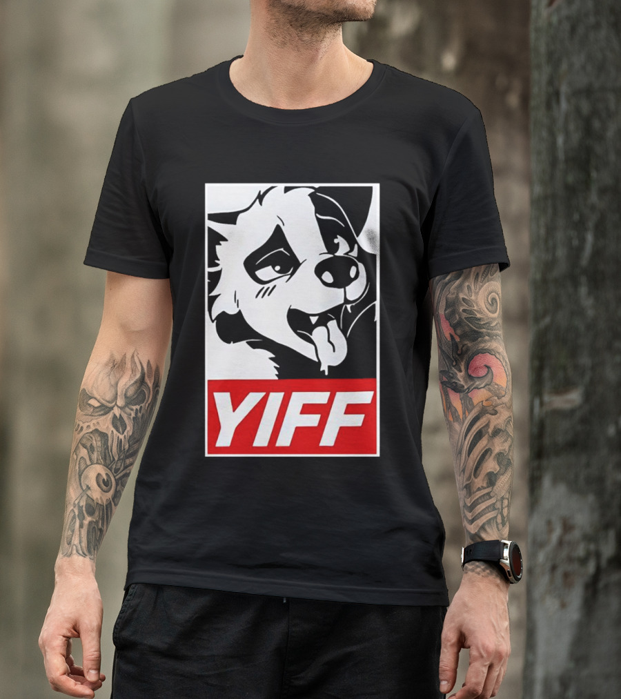 Yiff Furry Face Tongue Out T-Shirt