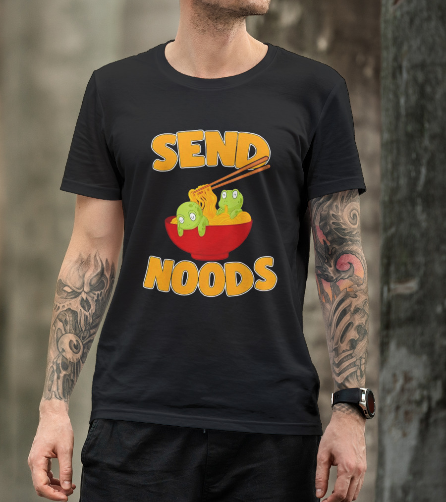 Send Noods Cute Turtles In Ramen Bowl T-Shirt