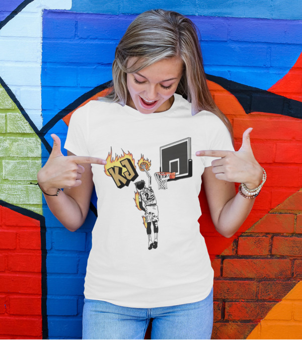 KJ Simpson Jr. Basketball Dunk Colorado Buffaloes Flame T-Shirt