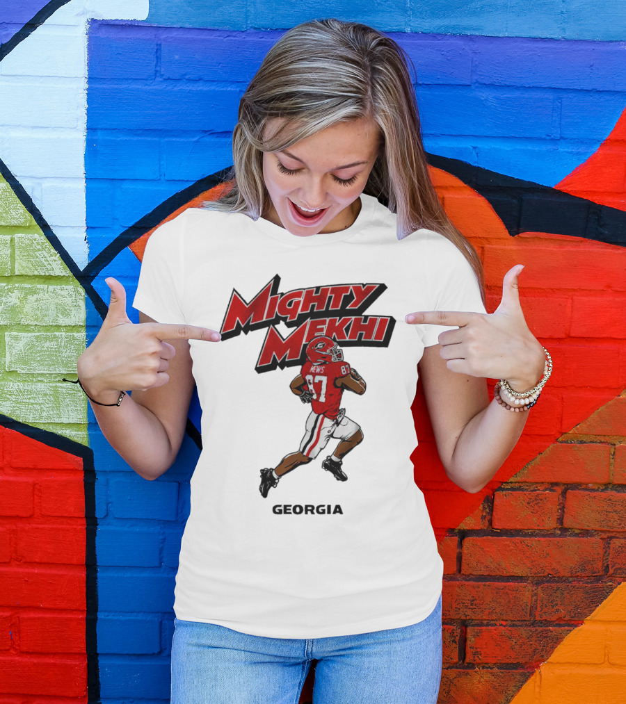Mighty Mekhi Mews 87 Georgia Bulldogs T-Shirt