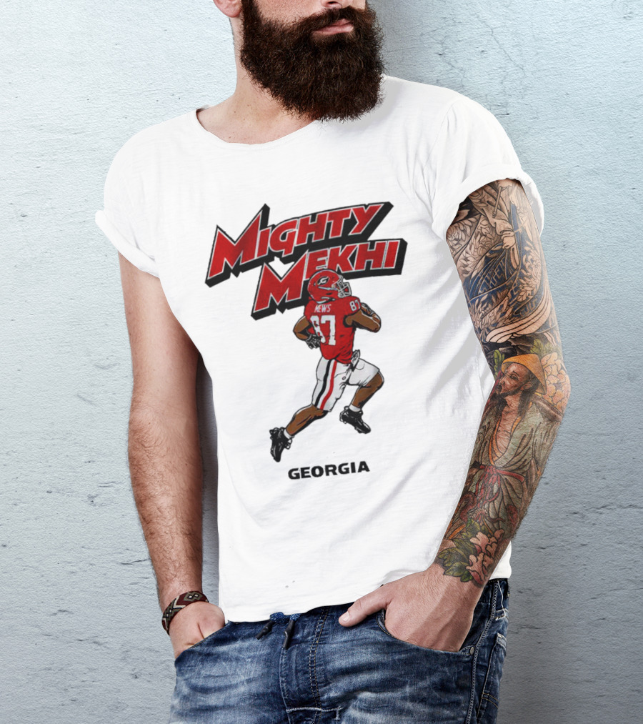 Mighty Mekhi Mews 87 Georgia Bulldogs T-Shirt