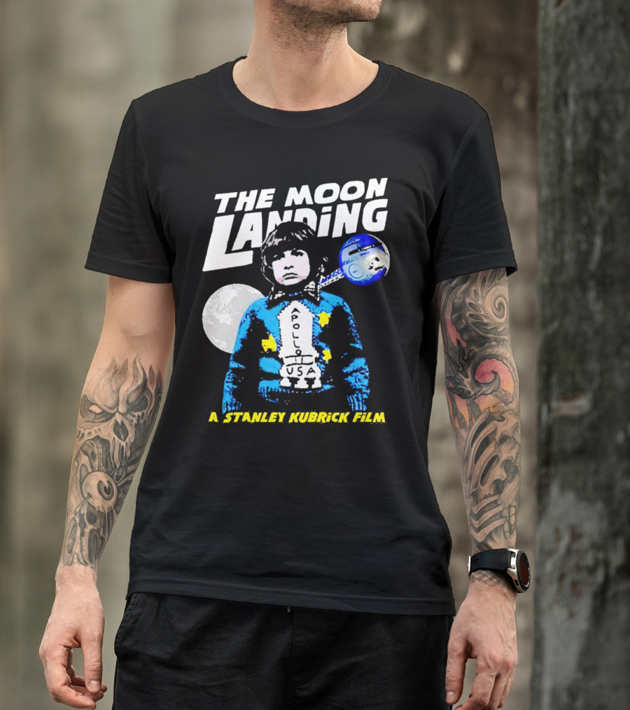 The Moon Landing Apollo USA A Stanley Kubrick Film T-Shirt
