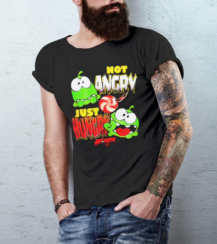 Om Nom Not Angry Just Hungry Cut The Rope Candy Craving T-Shirt