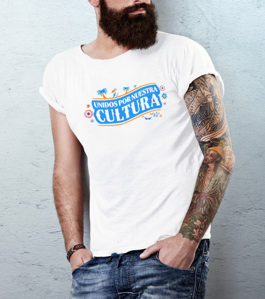 Hispanic Heritage Night Unidos Por Nuestra Cultura With Musical Notes And Flowers T-Shirt