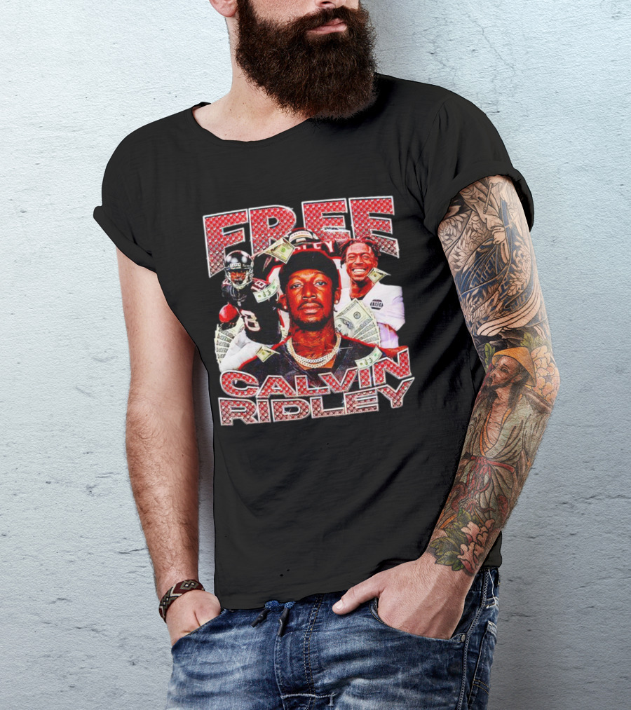 Free Calvin Ridley Atlanta Falcons 18 Vintage Football Player T-Shirt