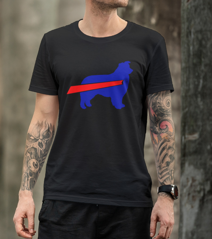 Buffalo Bills Aussie Mafia Silhouette With Iconic Red Stripe T-Shirt