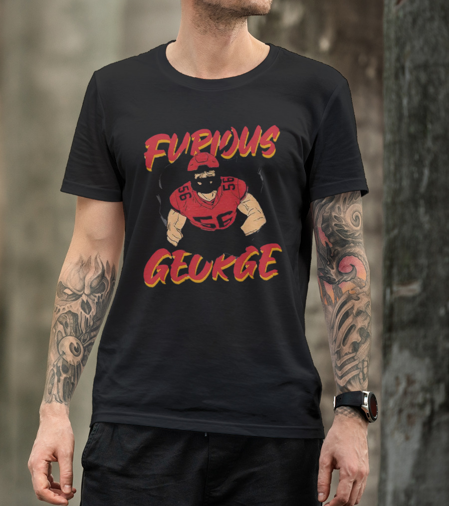 Kansas City Chiefs Furious George Karlaftis 56 Football Player T-Shirt