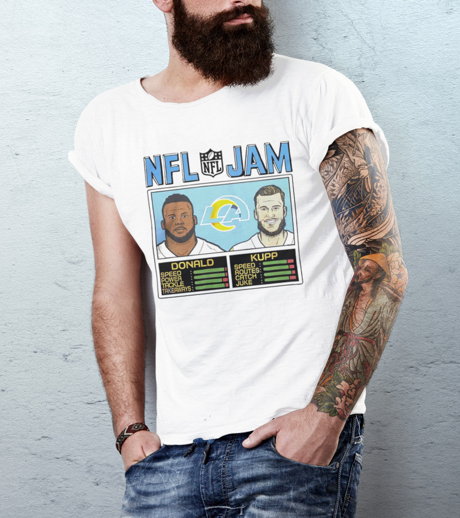 NFL Jam Rams Donald Kupp Speed Power Tackles Routes T-Shirt