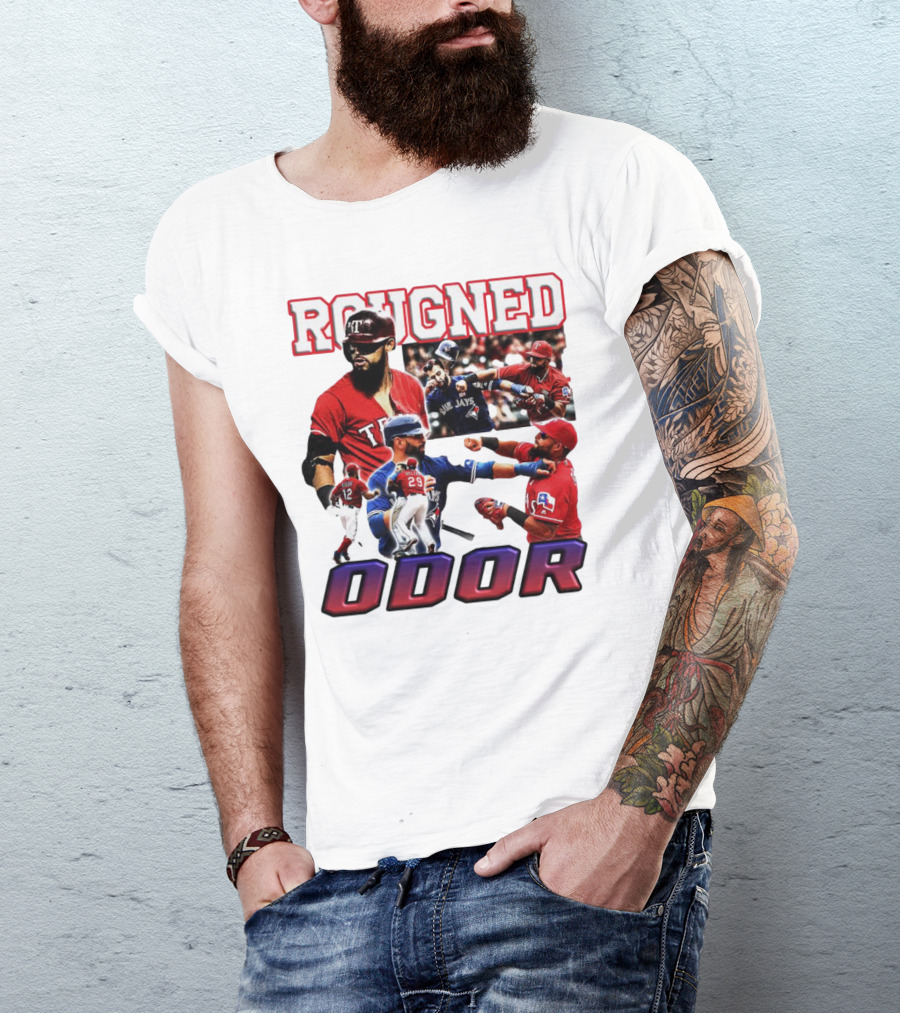 Rougned Odor Texas Blue Jays Brawl Action T-Shirt