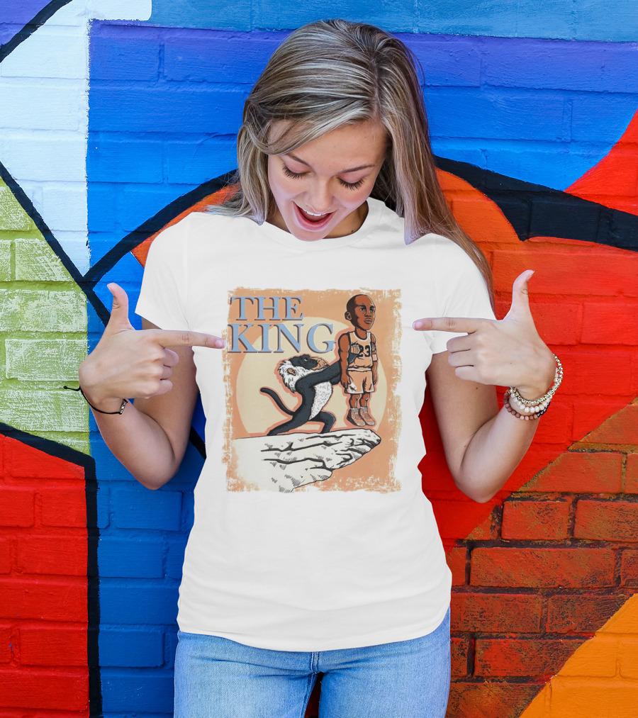 The King Michael Jordan Simba Parody With Rafiki And Basketball Jersey T-Shirt