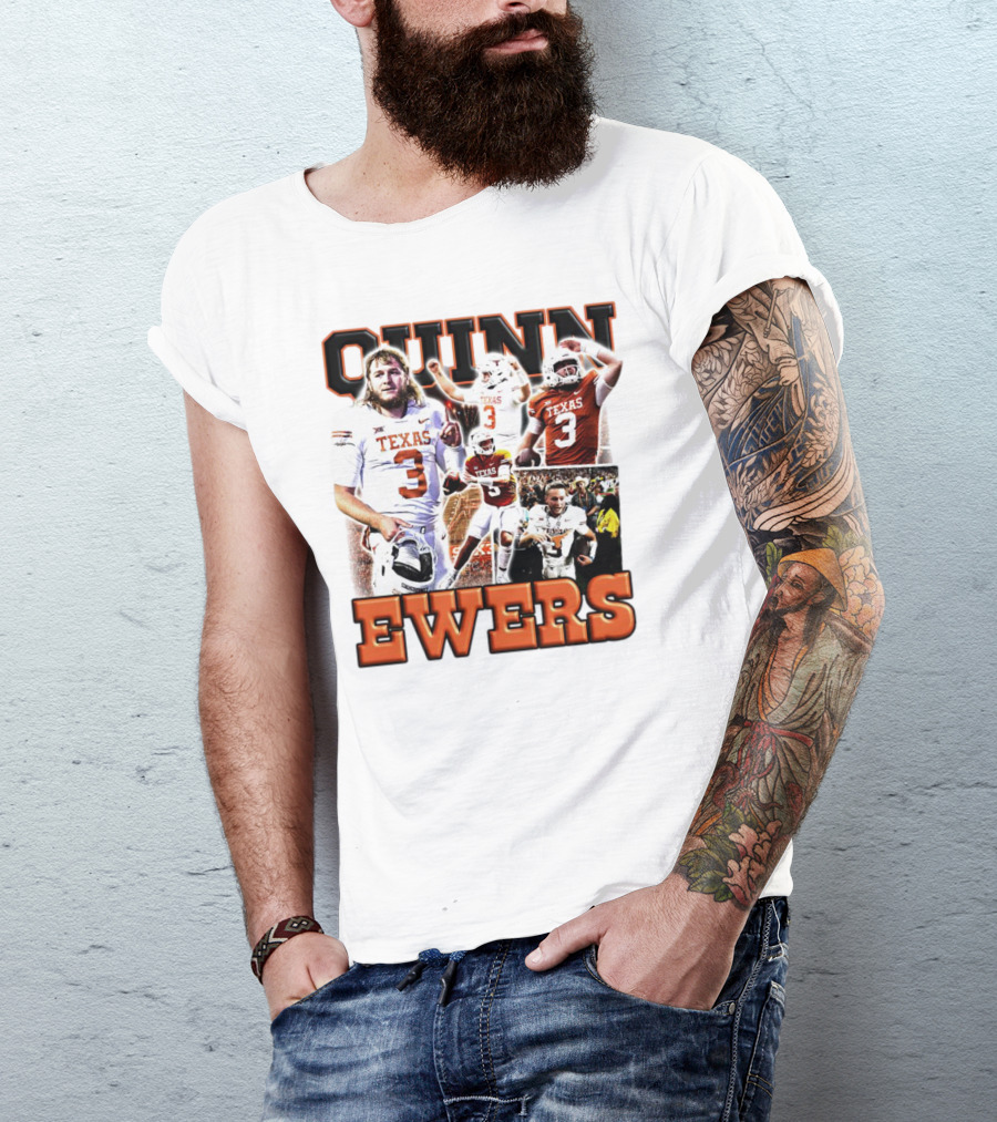 Quinn Ewers Texas Football Longhorns Number 3 T-Shirt