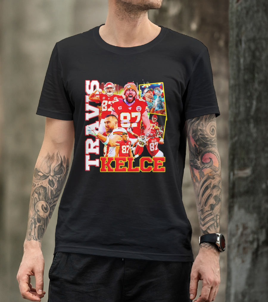Travis Kelce Kansas City Chiefs 87 Football Champion T-Shirt