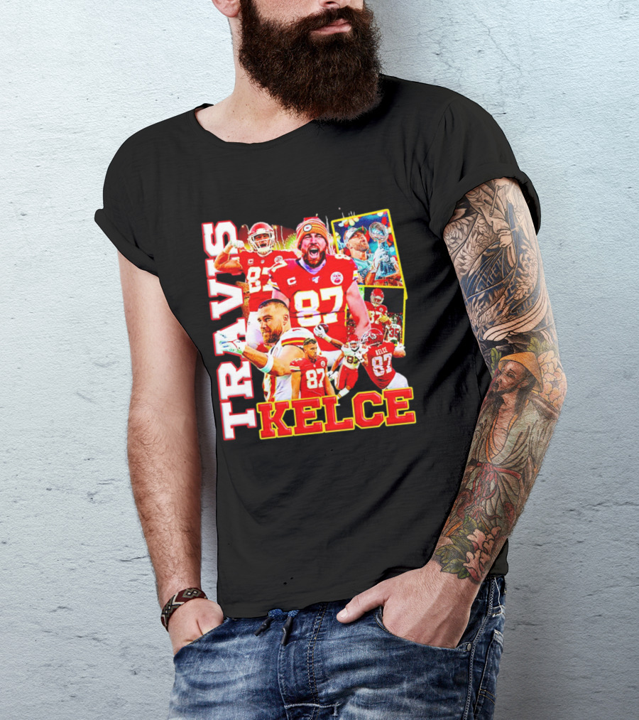 Travis Kelce Kansas City Chiefs 87 Football Champion T-Shirt