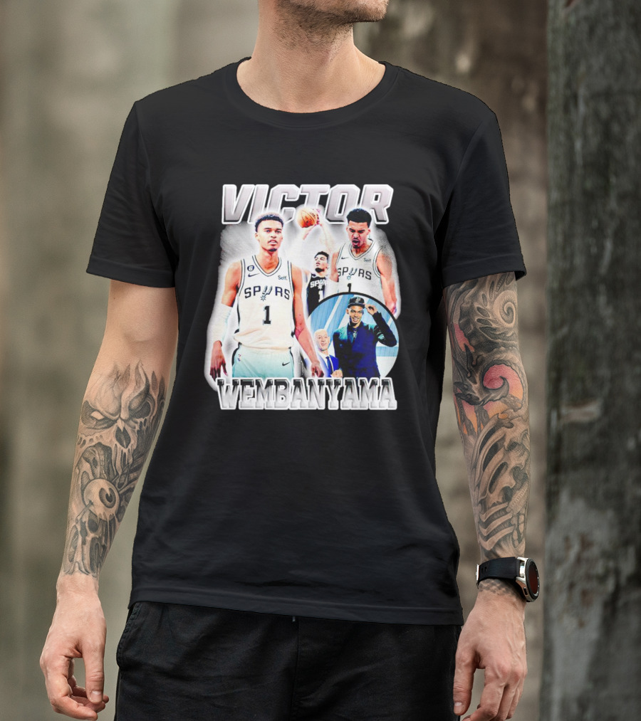 Victor Wembanyama Spurs Basketball Player NBA Draft Highlight T-Shirt