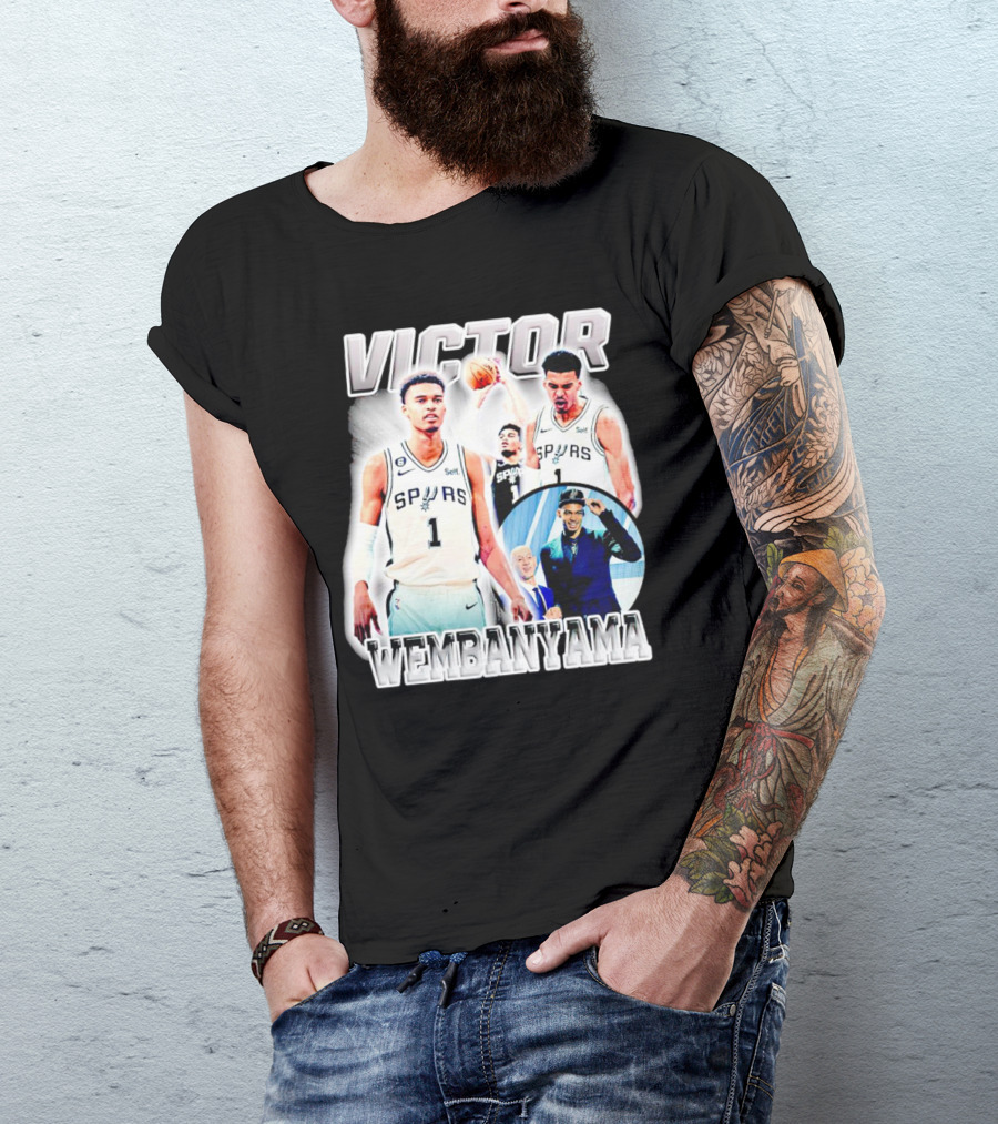 Victor Wembanyama Spurs Basketball Player NBA Draft Highlight T-Shirt