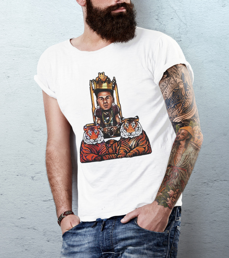 Jordan Travis Tigers King Florida State Seminoles Throne With Crown And Tigers T-Shirt