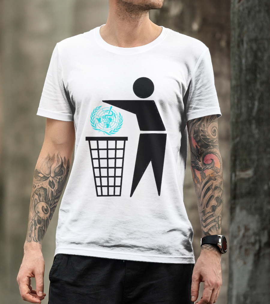 Bin The WHO Emblem Discard Gesture T-Shirt