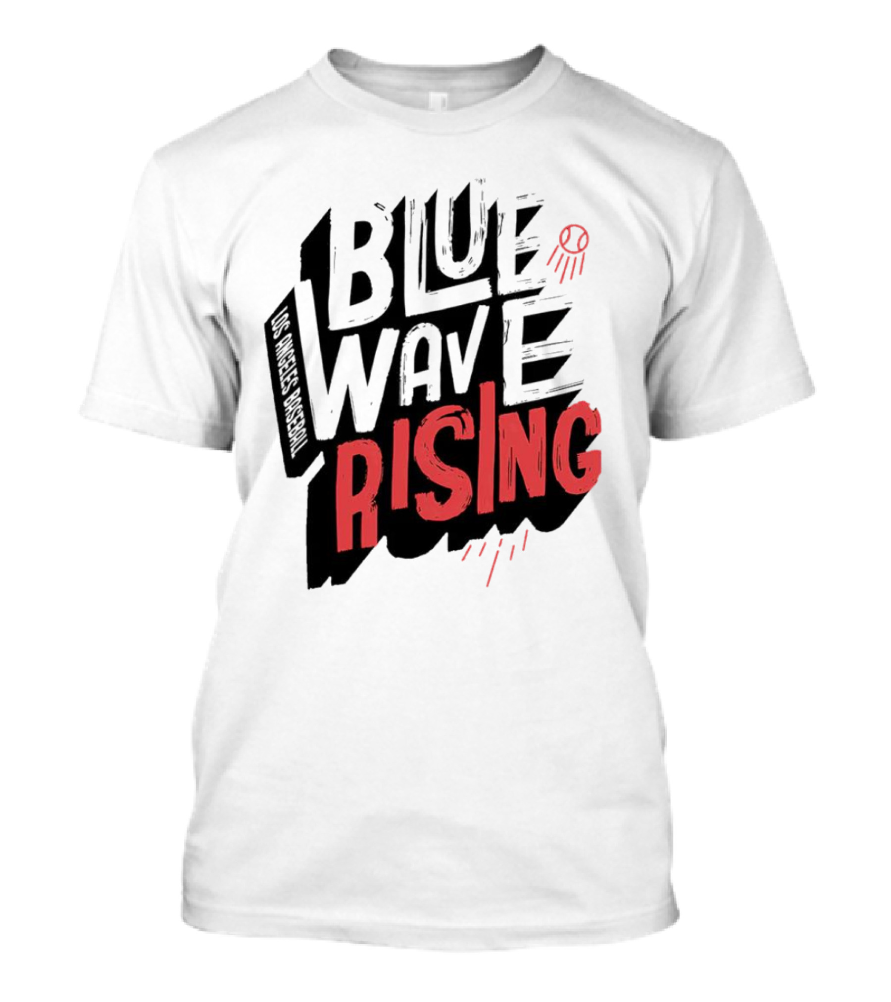 Blue Wave Rising Los Angeles Dodgers Baseball T-Shirt