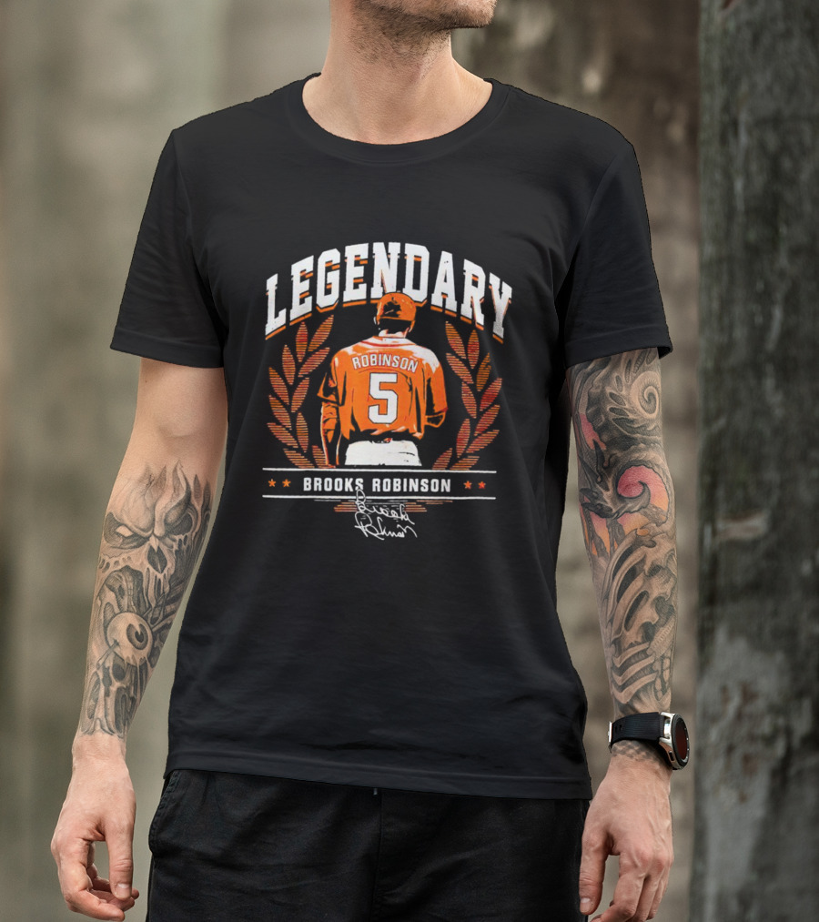 Legendary Brooks Robinson 5 Baltimore Orioles Signature T-Shirt