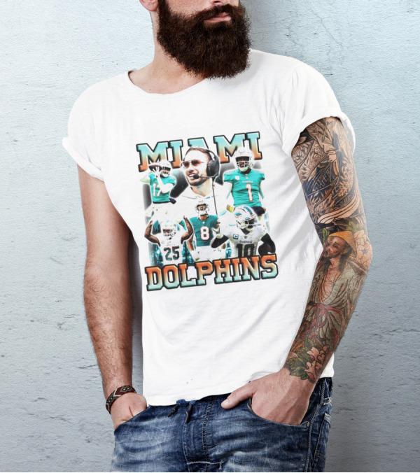 Miami Dolphins Football Members Vintage T-Shirt