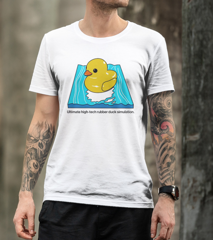 Ultimate High-Tech Rubber Duck Simulation Pool Platform T-Shirt
